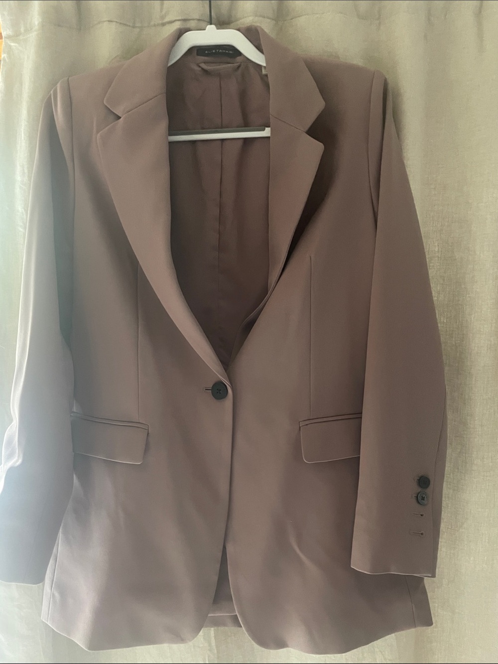 Elie Tahari Mauve Single-Button Blazer